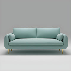 31.5"H Polyester Blend Tuxedo Arm Loose Back Sofa For Living Room Sofa