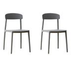 Scandinavian style low back kitchen and dining chair made of plastic and acrylic
