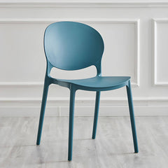 Modern Plastic Open Back Dining Side Chair 32"H Acrylic Dining Chair for Restaurant Dining Chairs