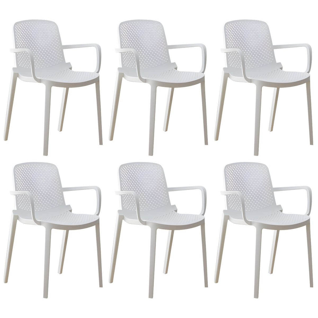 Acrylic modern plastic dining chair with solid back, 32 inches high, ideal for restaurant seating