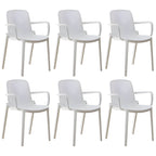 Acrylic modern plastic dining chair with solid back, 32 inches high, ideal for restaurant seating