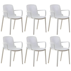 Modern Plastic Solid Back Side Chair 32"H Acrylic Dining Chair for Restaurant Dining Chairs