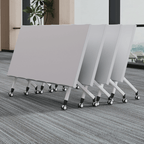 Foldable meeting table that is durable, lightweight, and easy to store