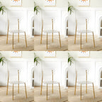 Transparent acrylic dining chair with modern design, perfect for living room and kitchen seating