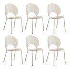 Scandinavian style stackable armless side chair made of plastic and acrylic for dining
