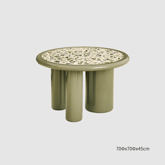 Stylish Green Terrazzo Coffee Table Set for Modern Living Rooms