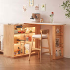 360-Degree Rotating Bar Table With Marble Top