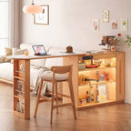 360-Degree Rotating Bar Table With Marble Top