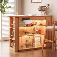 360-Degree Rotating Bar Table With Marble Top