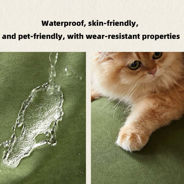 Smart electric reclining sofa with extendable green microfiber velvet upholstery