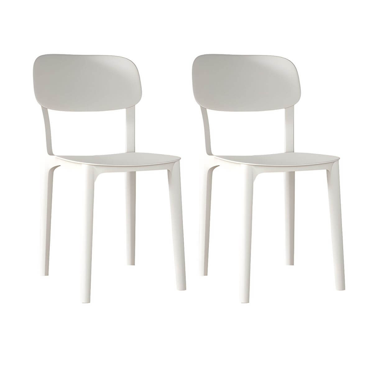 Stackable Nordic acrylic dining chair with backrest and acrylic legs