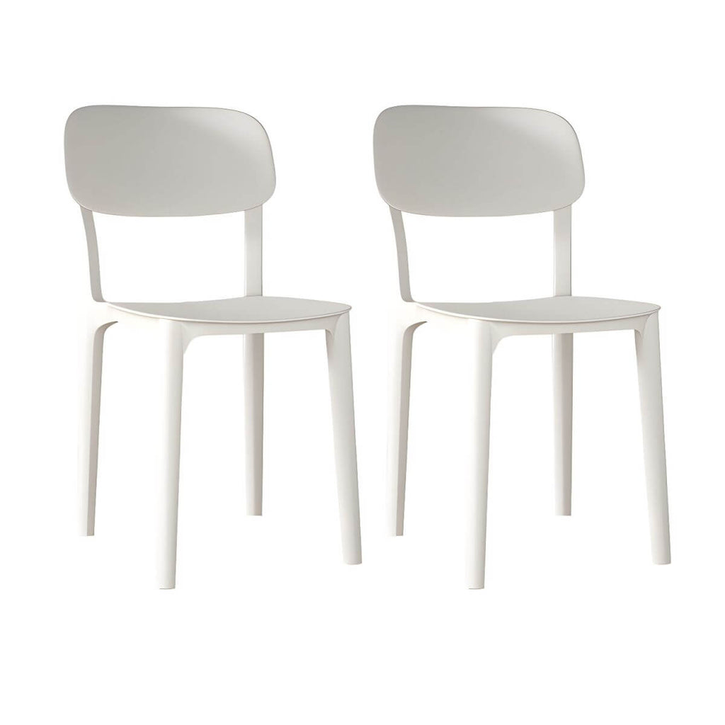 Stackable Nordic acrylic dining chair with backrest and acrylic legs