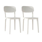 Stackable Nordic acrylic dining chair with backrest and acrylic legs