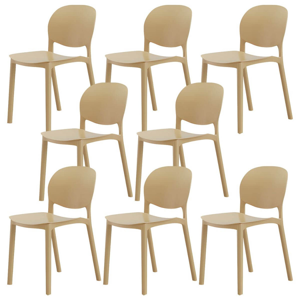 Stackable Nordic dining chair with acrylic legs and ergonomic backrest for modern dining rooms