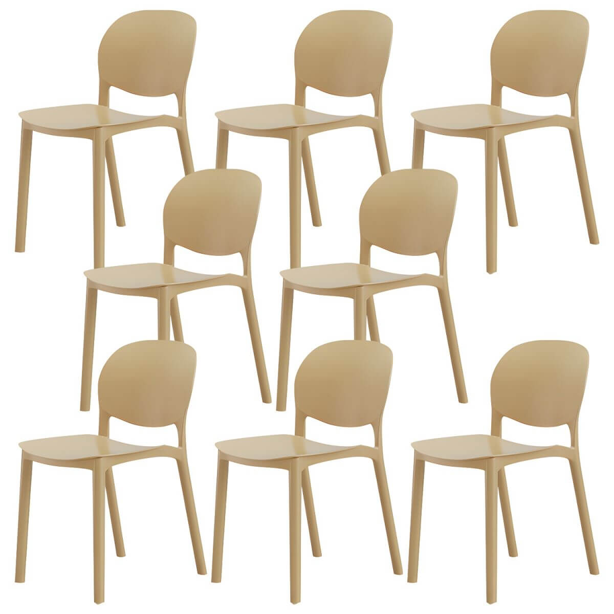 Stackable Nordic dining chair with acrylic legs and ergonomic backrest for modern dining rooms