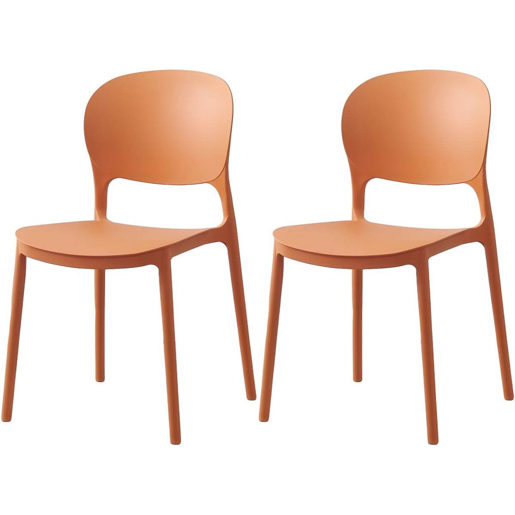 Scandinavian style stackable plastic and acrylic dining side chair for kitchen and dining