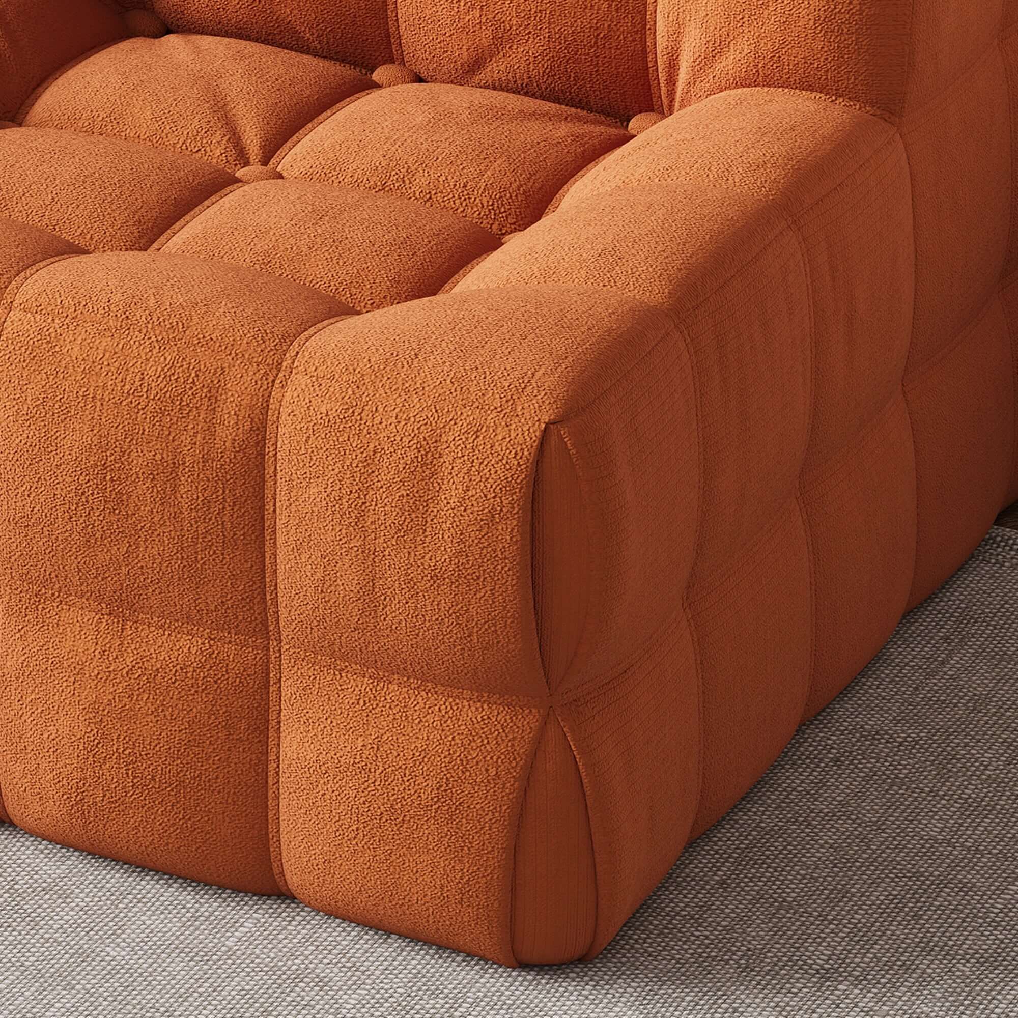 Comfortable tufted corduroy bean bag chair with soft upholstery, perfect for lazy lounging