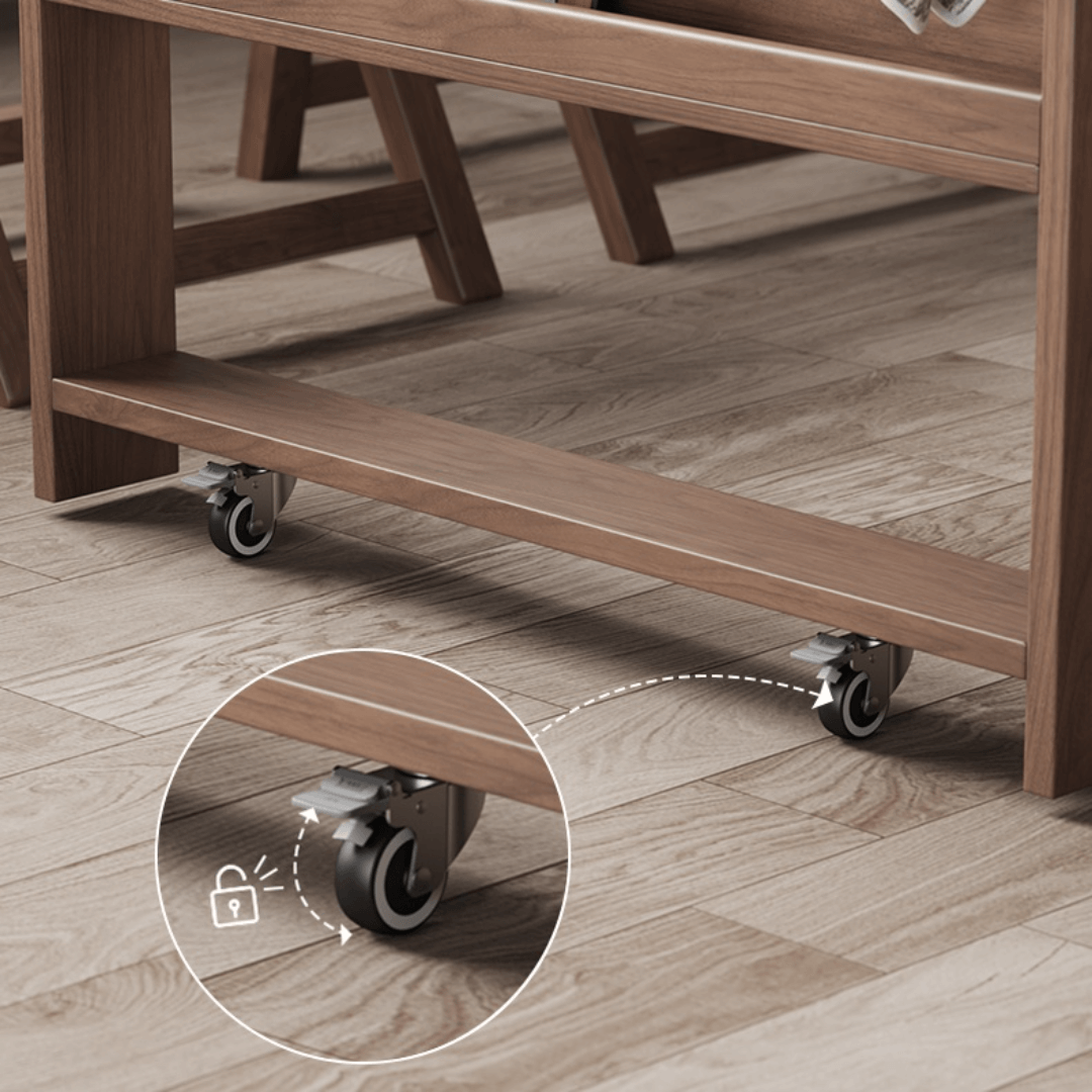 Space-saving folding table perfect for dining and work in small cozy homes