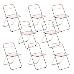 Scandinavian Style Silver Metal Leg Plastic & Acrylic Side Chair Dining Chairs