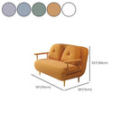Convertible sofa sleeper with tufted back and polyester fiber upholstery