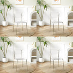 Transparent acrylic dining chair with modern design, perfect for living room and kitchen seating