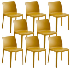Scandinavian Plastic & Acrylic Kitchen & Dining Chair with Low Back Dining Chairs