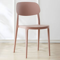 Plastic Scandinavian Living Room Side Chair Matte Finish Open Back Dining Chair Dining Chairs