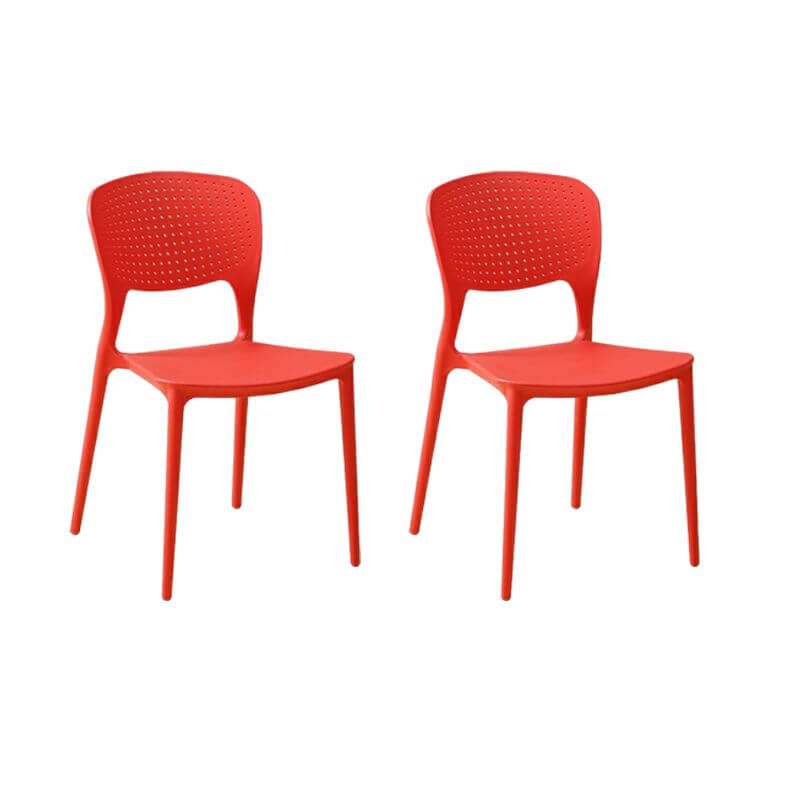 Stackable Scandinavian style plastic and acrylic side chair for dining room