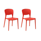 Stackable Scandinavian style plastic and acrylic side chair for dining room