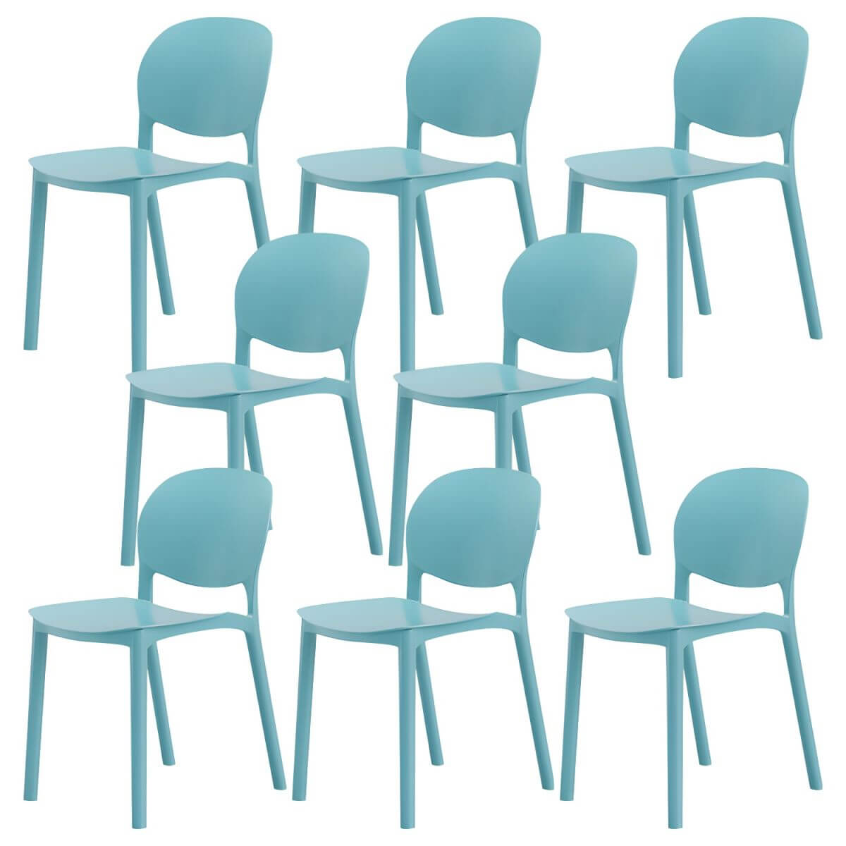 Stackable Nordic dining chair with acrylic legs and ergonomic backrest for modern dining rooms