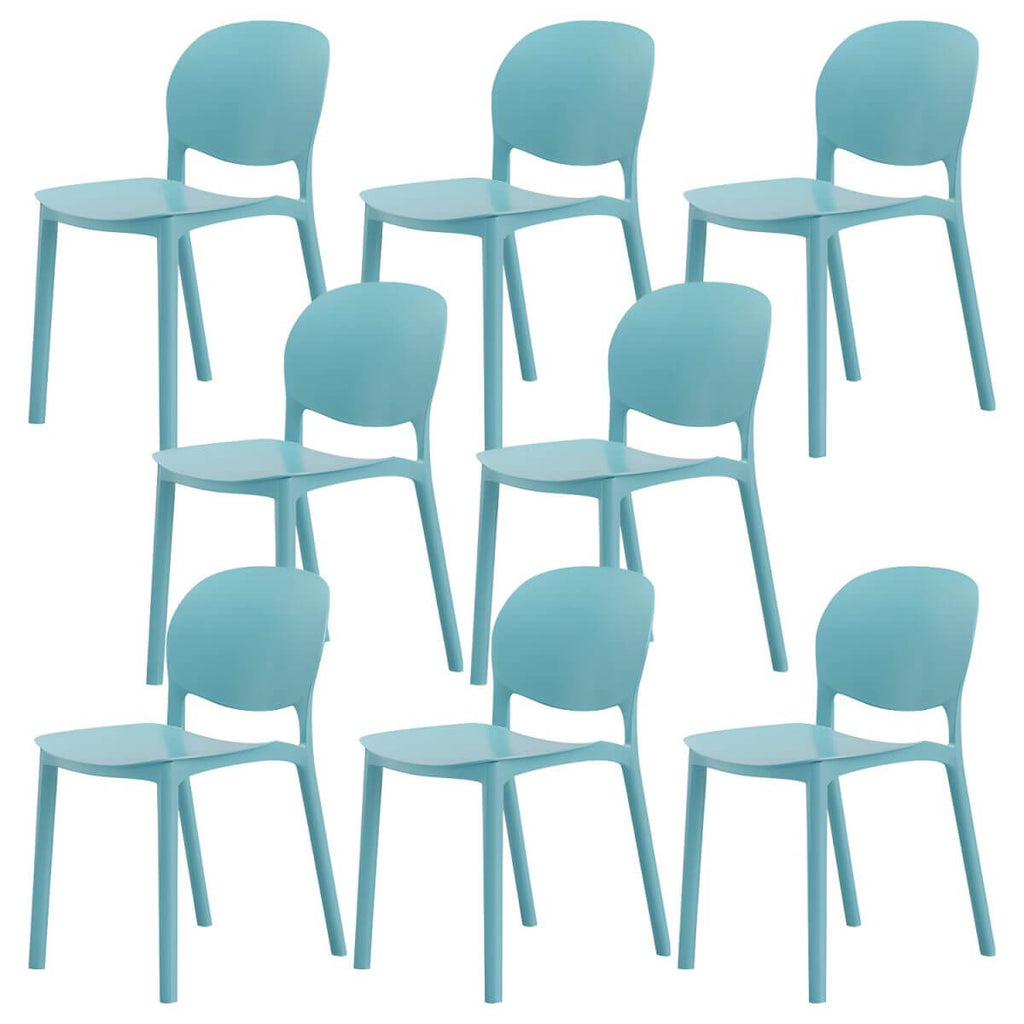 Stackable Nordic dining chair with acrylic legs and ergonomic backrest for modern dining rooms