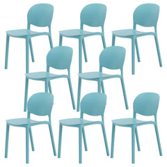 Nordic Backrest Stackable Chair with Acrylic Legs for Dining Room Dining Chairs