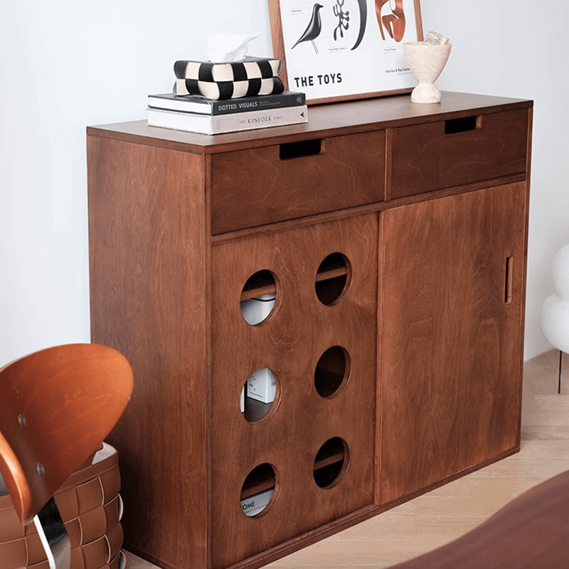 39" Freestanding Shoe Storage Cabinet in Walnut Finish