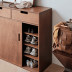 39" Freestanding Shoe Storage Cabinet in Walnut Finish