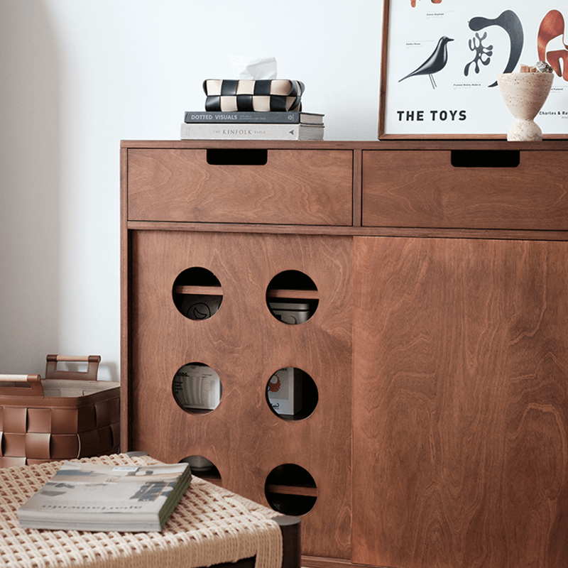 39" Freestanding Shoe Storage Cabinet in Walnut Finish