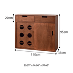 39" Freestanding Shoe Storage Cabinet in Walnut Finish