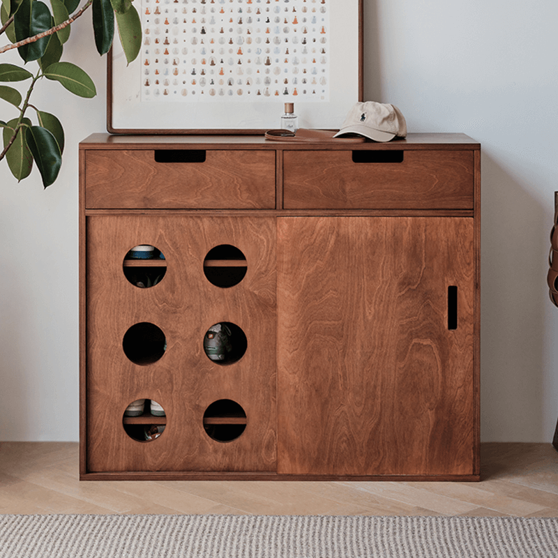 39" Freestanding Shoe Storage Cabinet in Walnut Finish Main Product Image