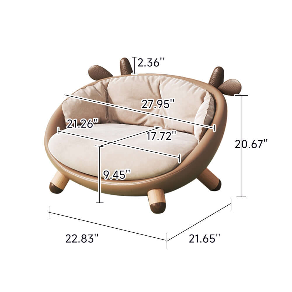 Small children's sofa with deer design, perfect for kids' rooms and play areas