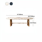 Oval marble dining table with traditional luxury design for home dining rooms
