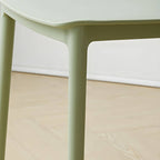 Scandinavian style low back kitchen and dining chair made of plastic and acrylic