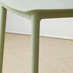 Scandinavian Style Plastic & Acrylic Kitchen & Dining Chair with Low Back Dining Chairs