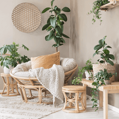 Nordic Design Rattan Papasan Lounge Chair