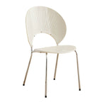 Scandinavian style stackable armless side chair made of plastic and acrylic for dining