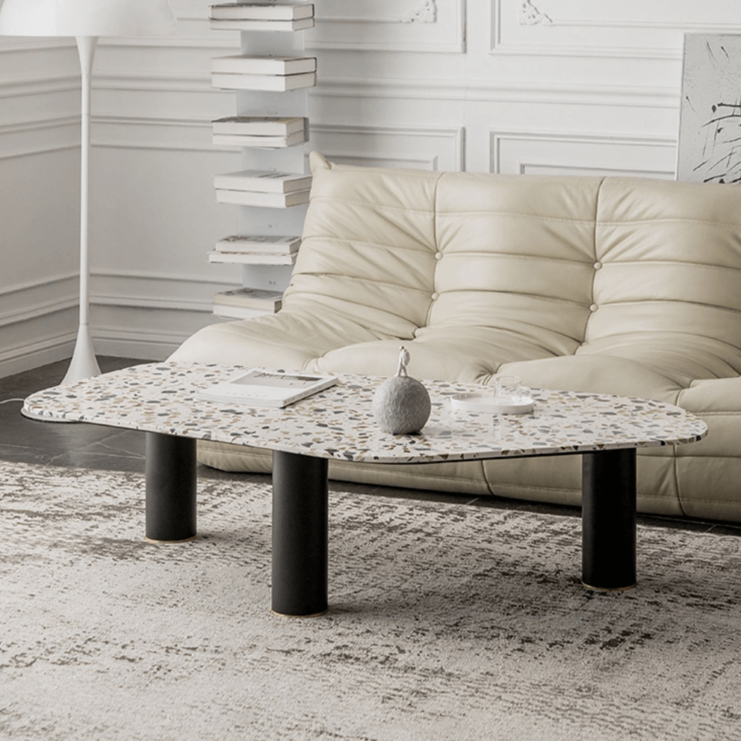 Terrazzo coffee table with contemporary design, perfect for small homes and chic office spaces main product image Main image