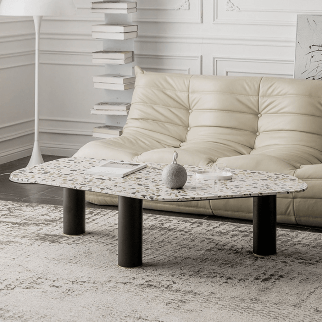 Terrazzo coffee table with contemporary design, perfect for small homes and chic office spaces main product image