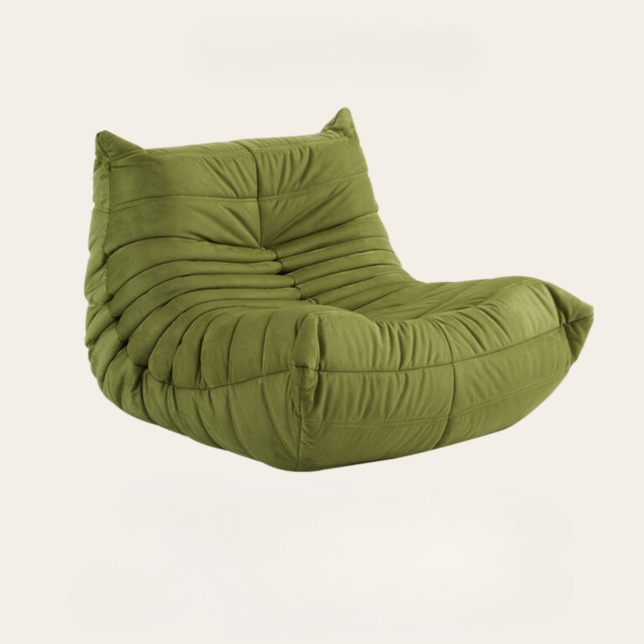 Kids' suede furry caterpillar lounge chair and single Togo sofa available in multiple colors