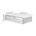 6 Pieces Aluminum Frame Outdoor Seating Set with Gray Cushions