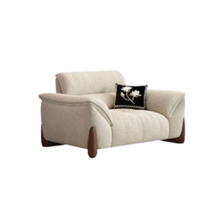 Sofá Minimalista Moderno Verde/Blanco con Tela Soft Tech para Sala de Estar Acogedora