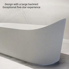 Spacious 67-Inch Oval Bathtub in White Acrylic for Comfortable Soaking