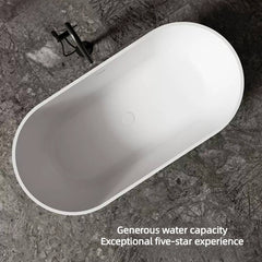 Spacious 67-Inch Artificial Stone Bathtub for Luxurious Baths
